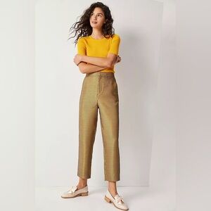 Maeve Gold Straight Leg Pants